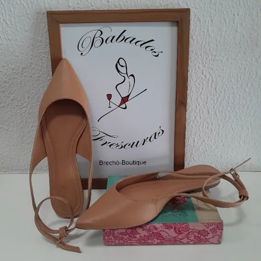 *ELEGÂNCIA* sapatilha rasteira mule marrom