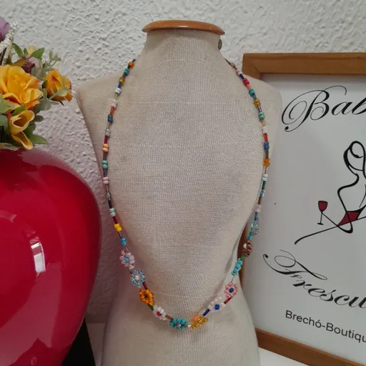 *MIÇANGAS* artesanal colar estilo boho hippie anos 70