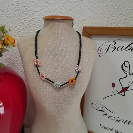 *MIÇANGAS* artesanal colar estilo boho hippie anos 70