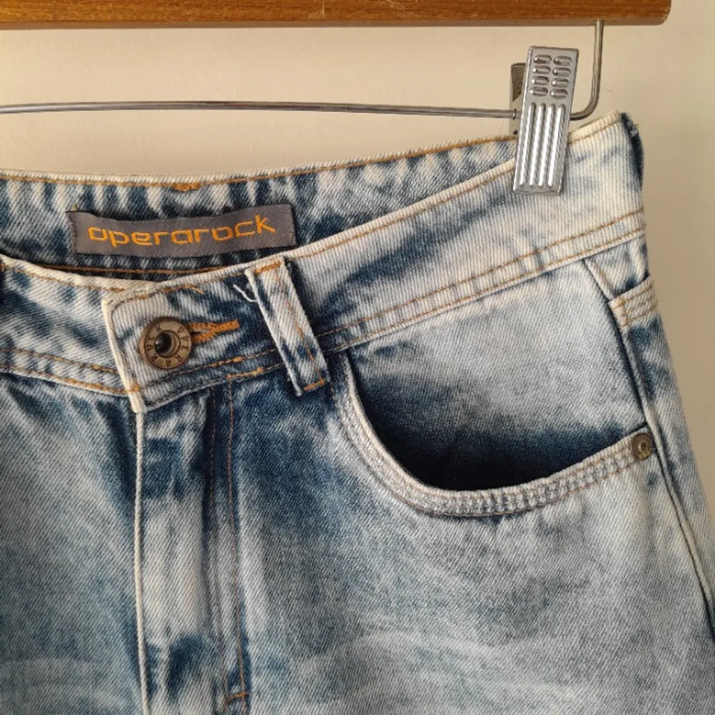 *RASGADO* calça jeans cintura alta destroyed opera rock 36