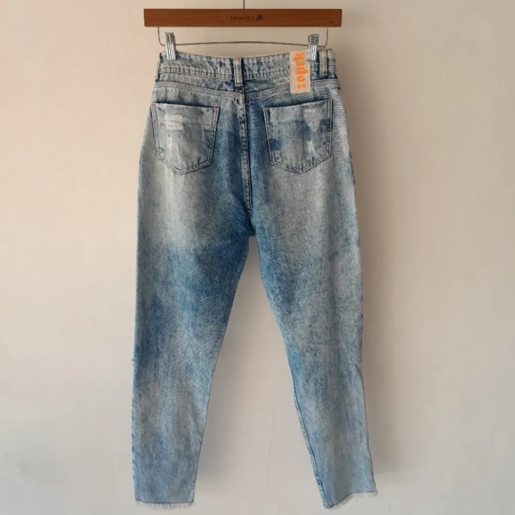 *RASGADO* calça jeans cintura alta destroyed opera rock 36