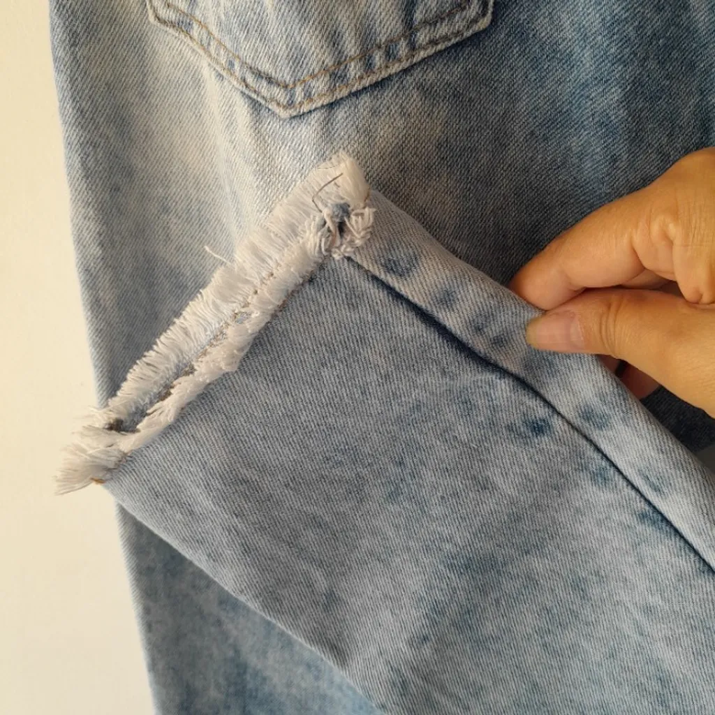 *RASGADO* calça jeans cintura alta destroyed opera rock 36