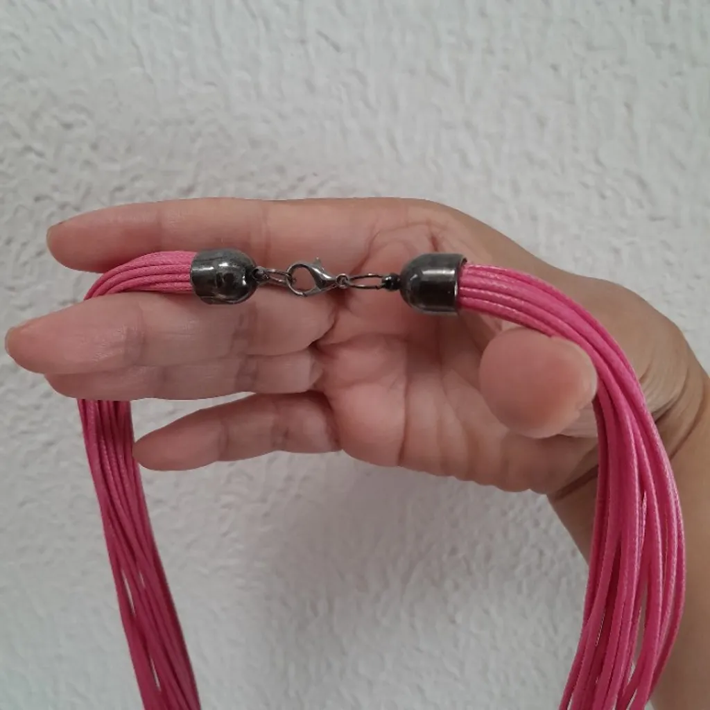 *ACESSÓRIO* COLAR MULTIFIOS PINK ARGOLAS GRAFITE