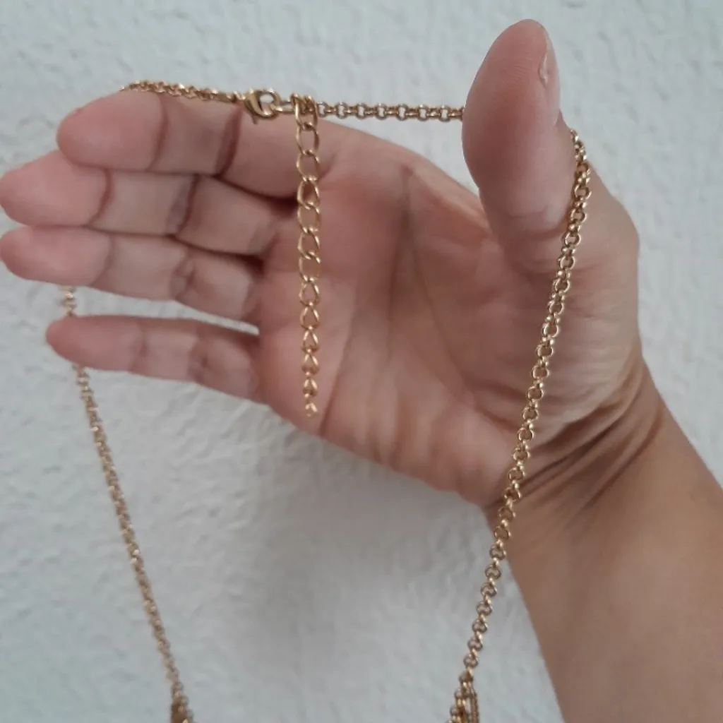 *ACESSÓRIO* COLAR FRANJADO CORRENTES STATEMENT DOURADO