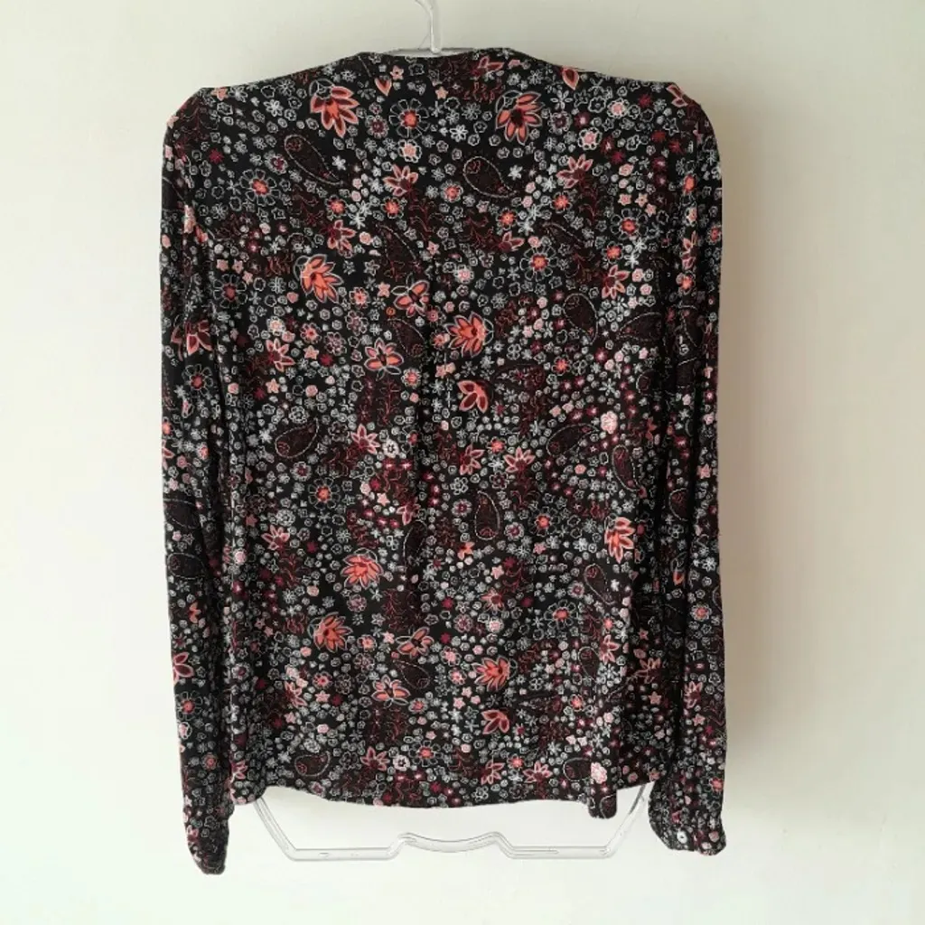 *FLORAL DE INVERNO* camisa manga longa viscose