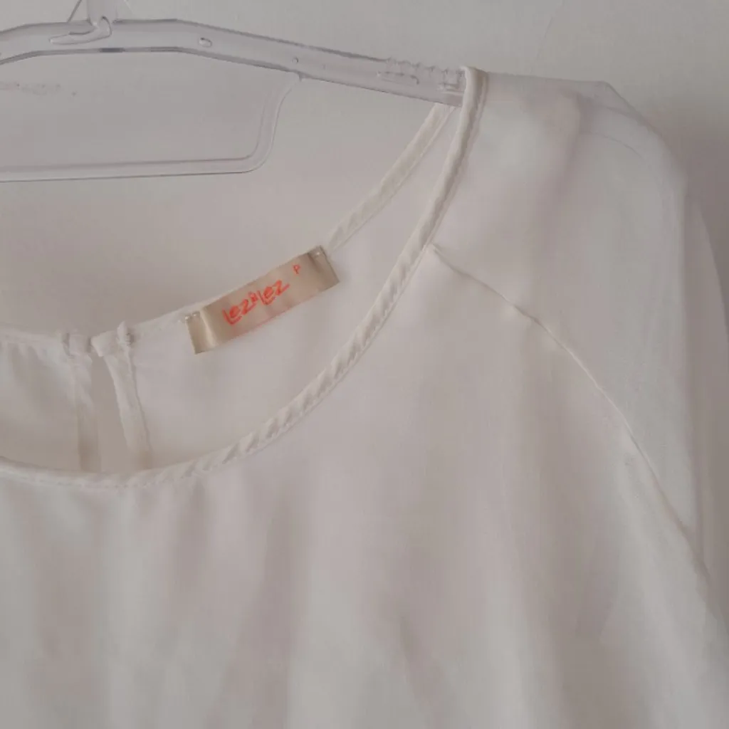 *ESTILOSA* blusa manga longa sobreposição off white
