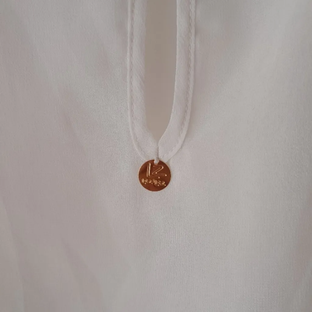 *ESTILOSA* blusa manga longa sobreposição off white