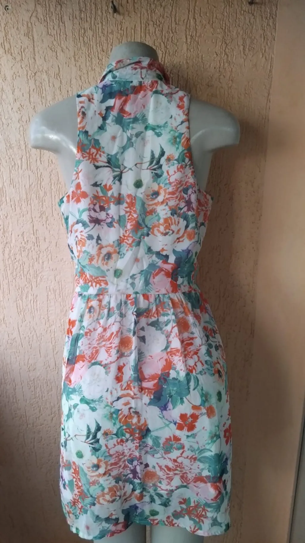 Vestido Floral Nitrogen Voal Forrado Tam 42