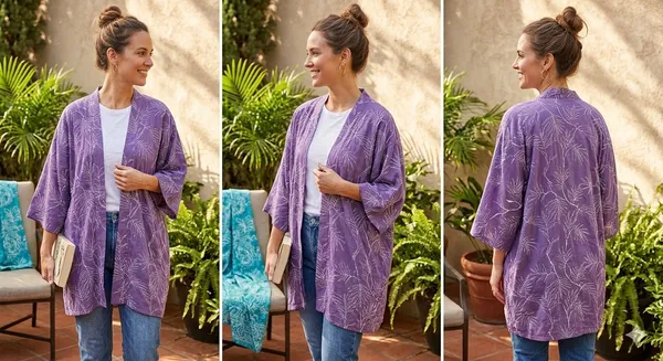 Kimono Feminino em Alfaiataria Moderno Tamanho G NOVO
