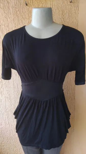 Bata Feminina Preta Com Amarração Nas Costas  Tamanho G