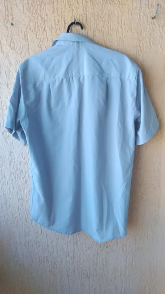 Camisa Masculina De Malha Manga Curta Com Bolso Tamanho M