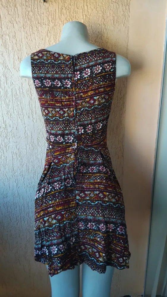 Vestido em Camurça Estampado Tam P