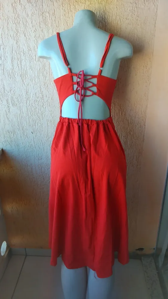Vermelho Midi em Alfaiataria Tamanho M