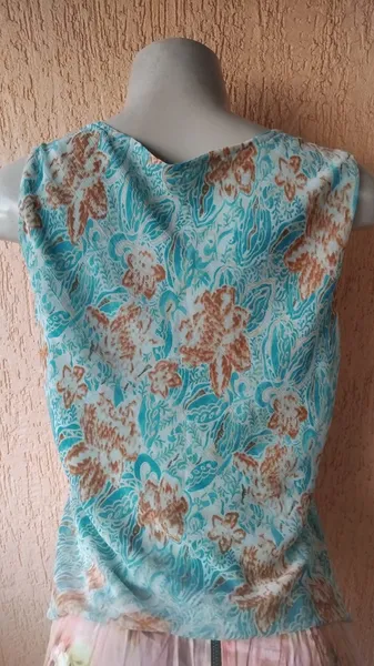 Blusinha Feminina Estampada em Voal com Amarração Tamanho G