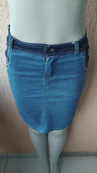 Saia Jeans Feminina Diferenciada com Lycra Ta 40
