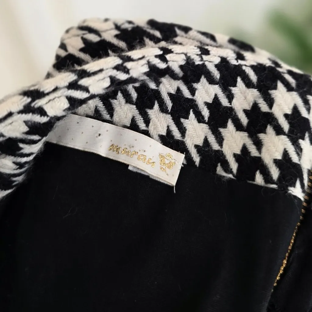 Minissaia tweed pied de poule