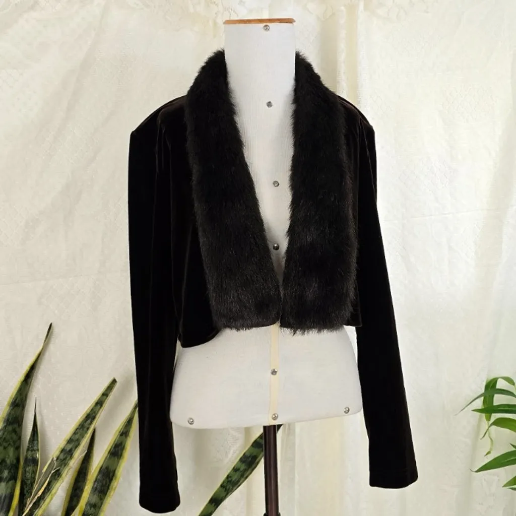 Casaqueto vintage veludo pele