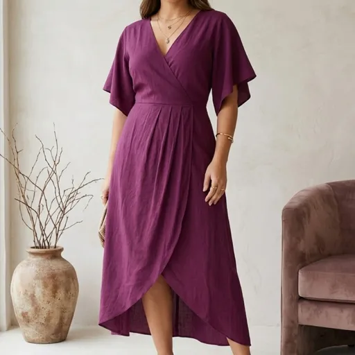 Vestido roxo Maria Filó