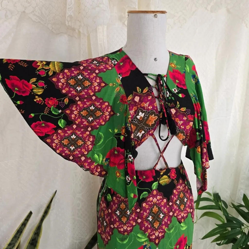 Vestido longo colorido