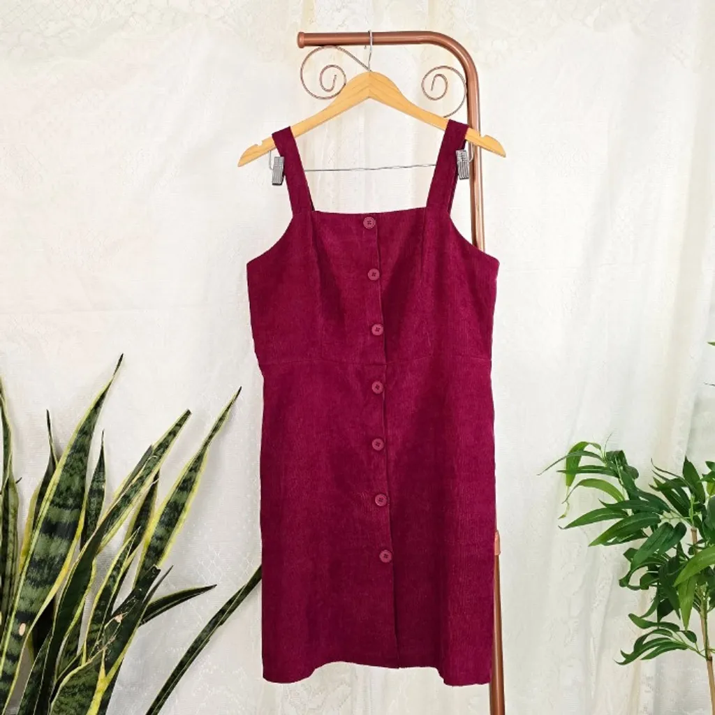 Salopete retrô veludo cotelê bordô