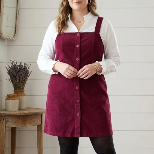 Salopete retrô veludo cotelê bordô