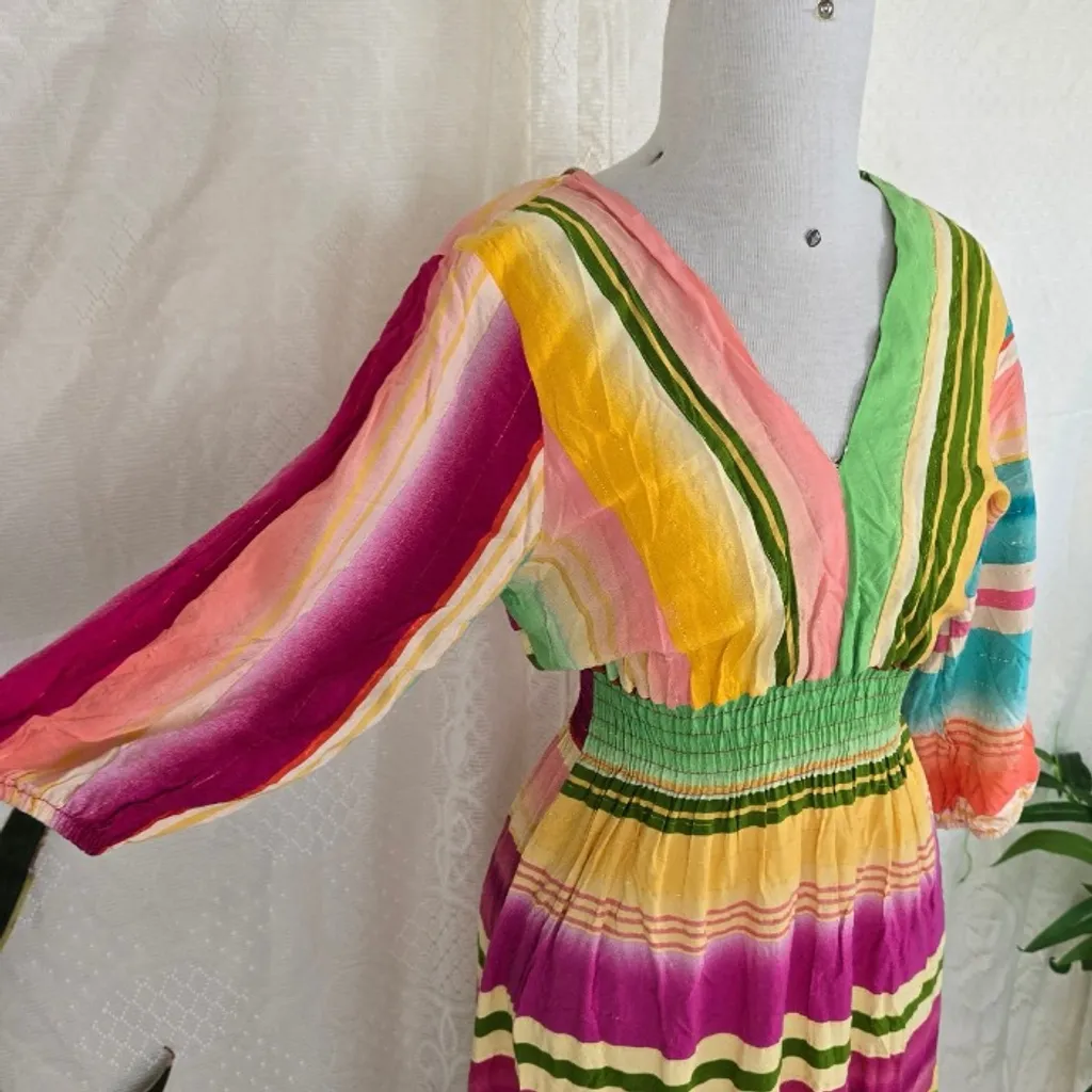 Vestido viscolinho colorido