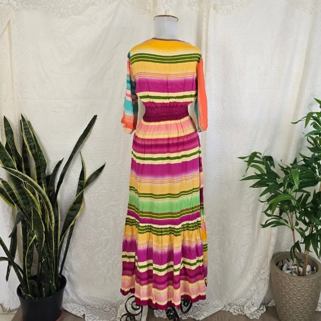 Vestido viscolinho colorido