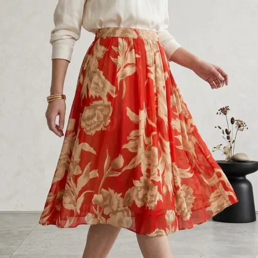 Saia vintage plissada