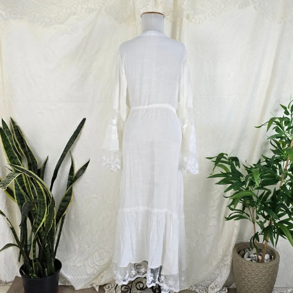 Penhoar boho tule bordado