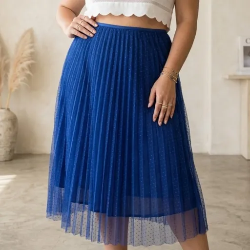 Saia tule plissado caos