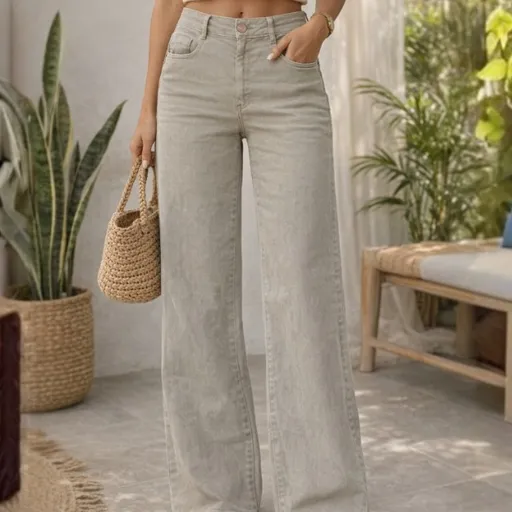 Calça jeans wide leg