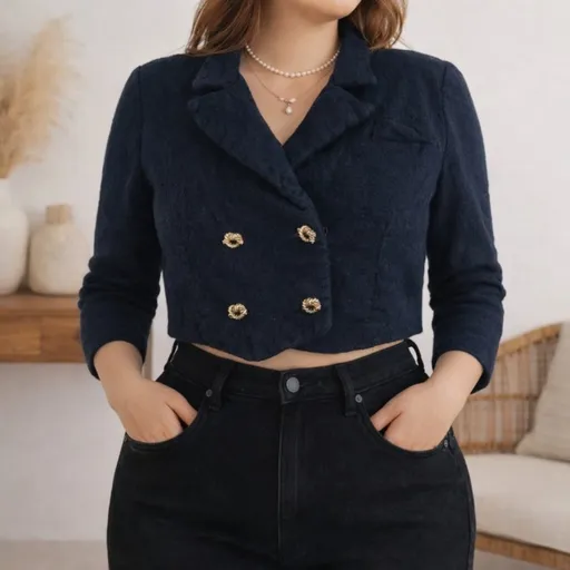 Casaqueto lã batida vintage