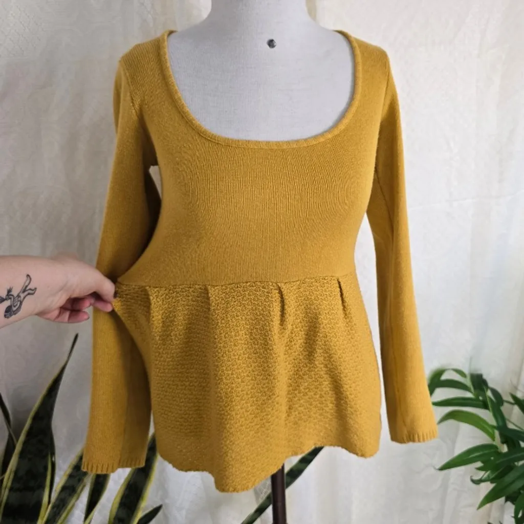 Blusa mostarda tricô