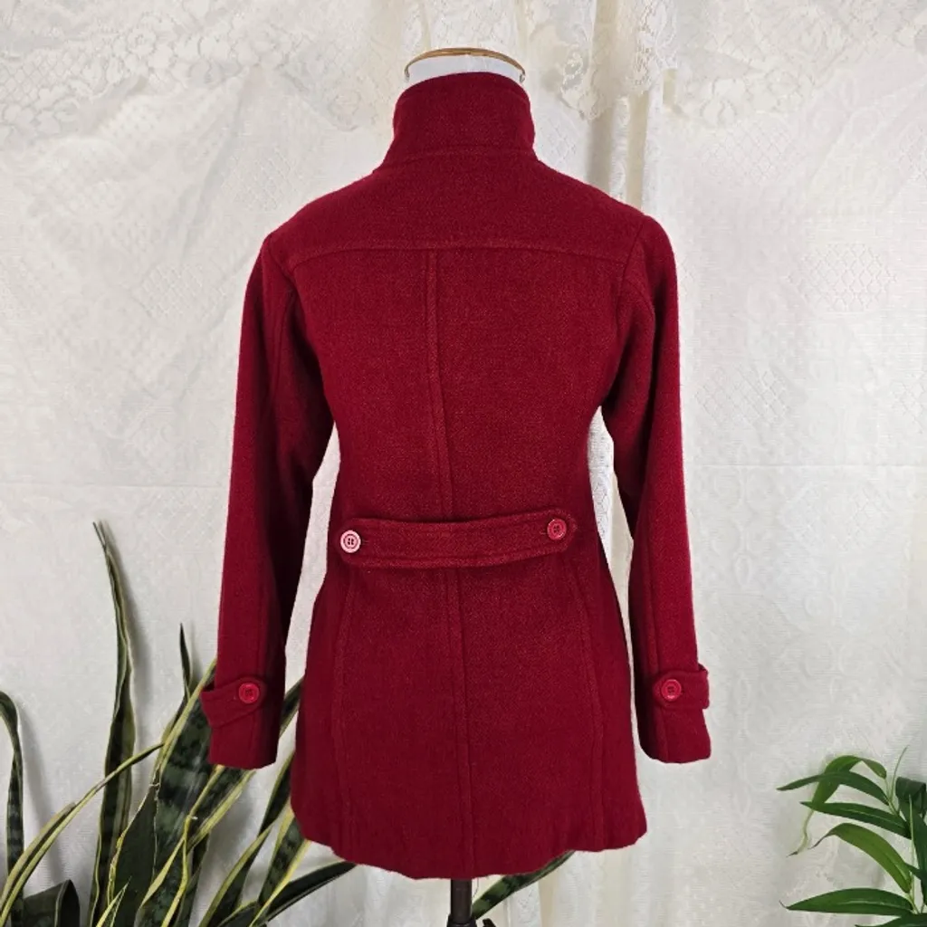 Casaco vermelho lã