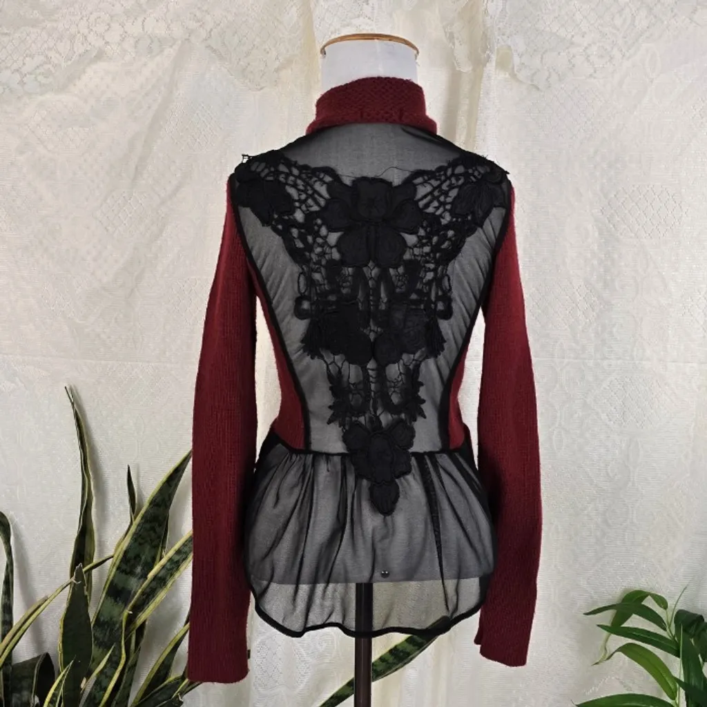 Casaco vermelho tricot