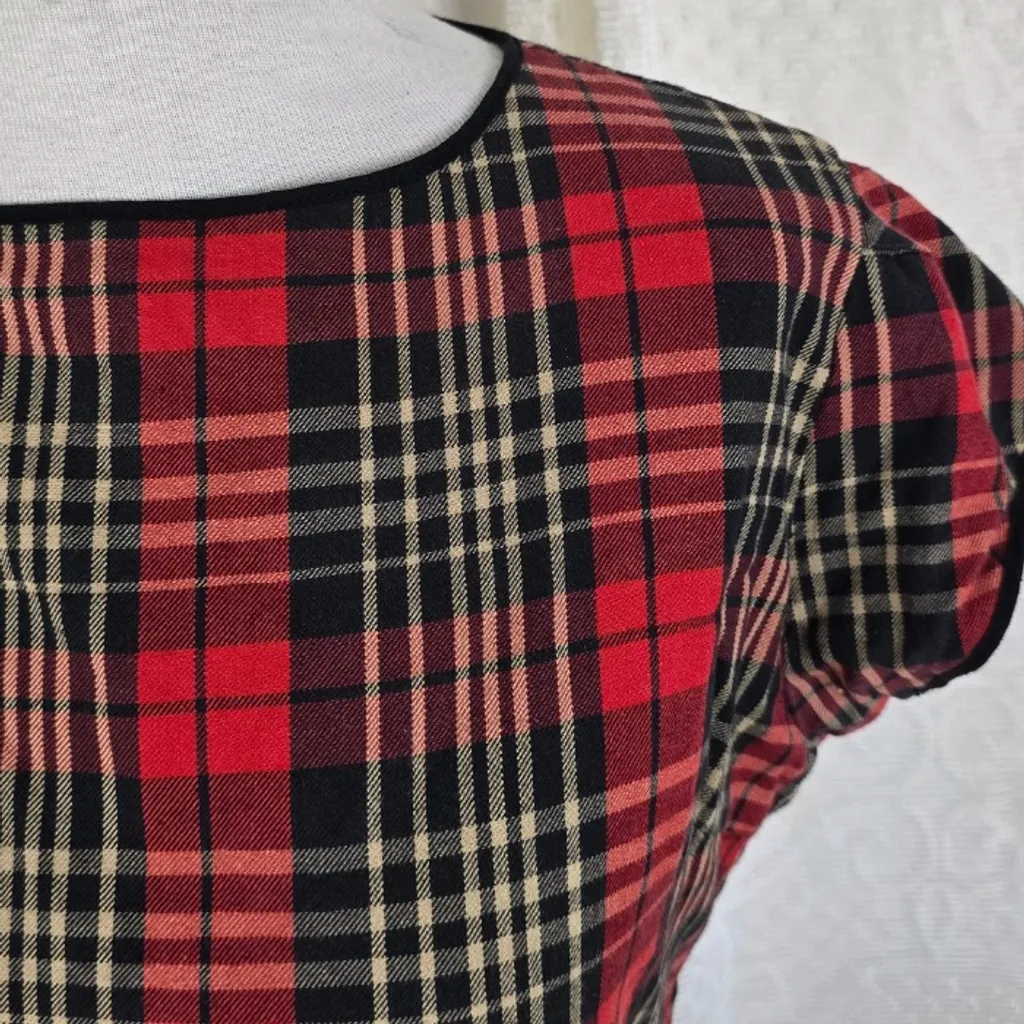 Vestido vermelho xadrez