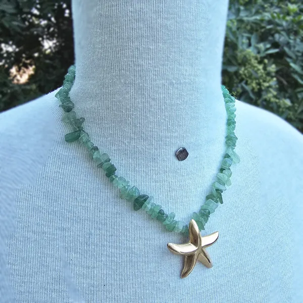 Colar quartzo verde mermaidcore