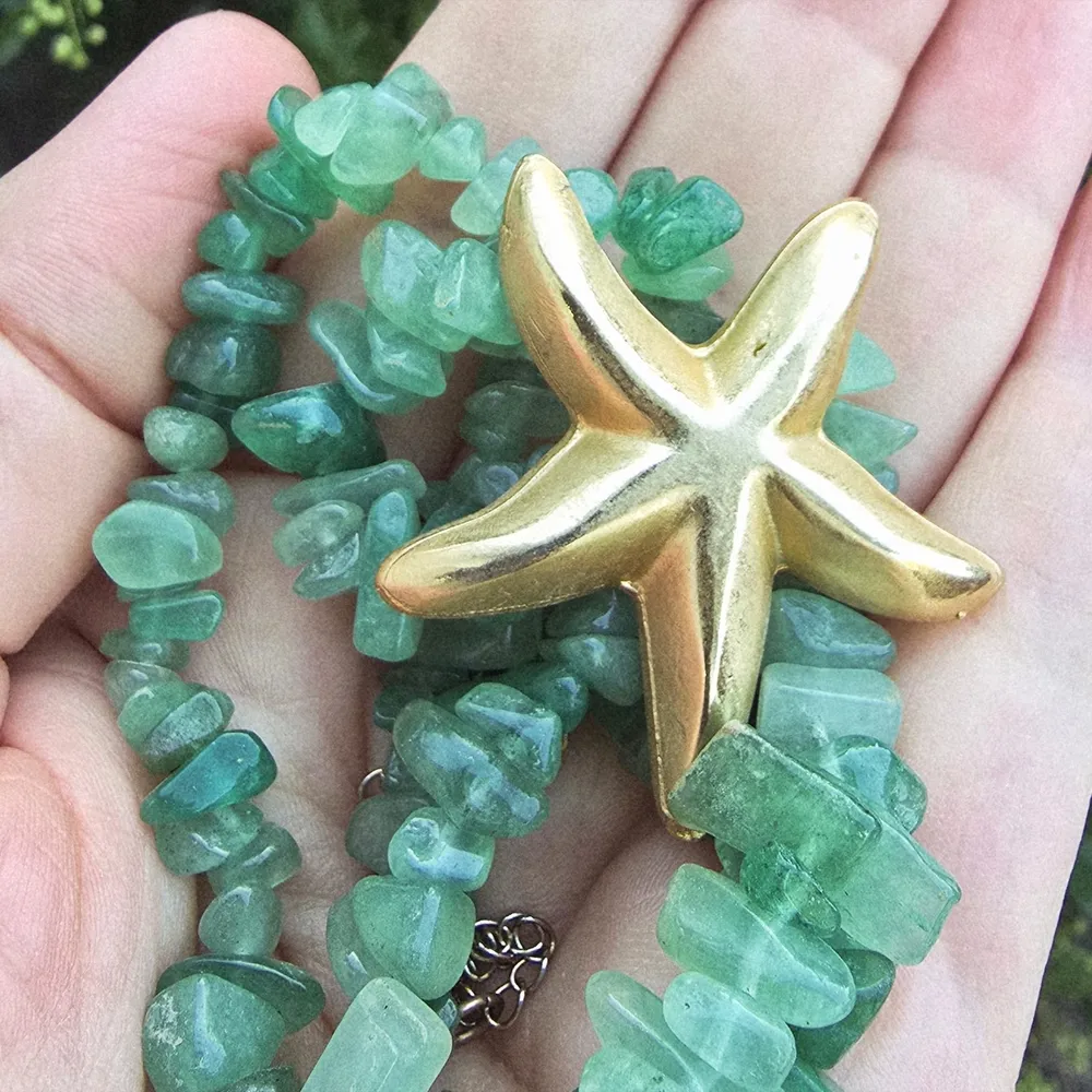 Colar quartzo verde mermaidcore