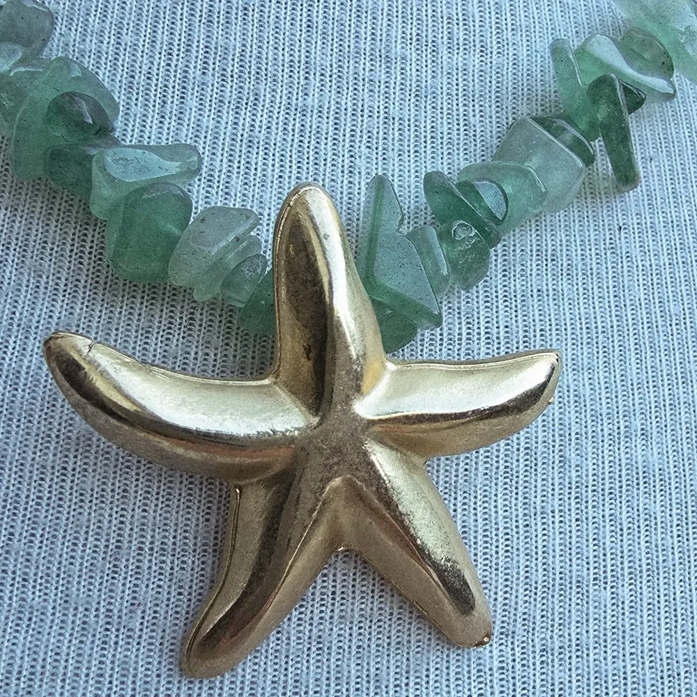 Colar quartzo verde mermaidcore