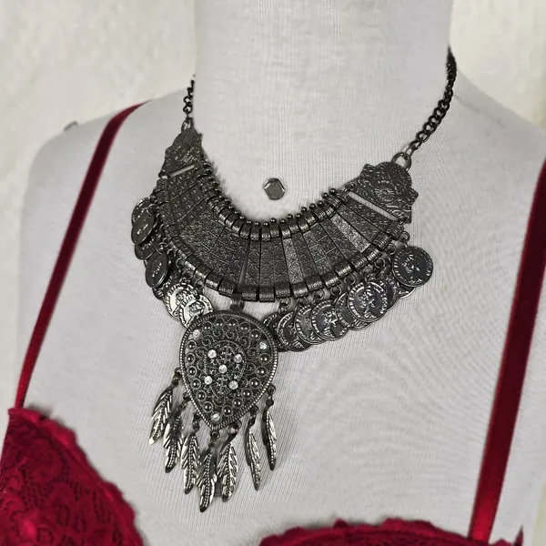 Maxi colar gypsy tribal vintage