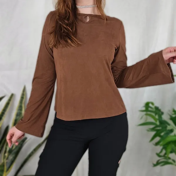 Blusa suede flare