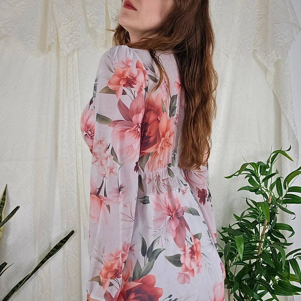 Vestido tule floral