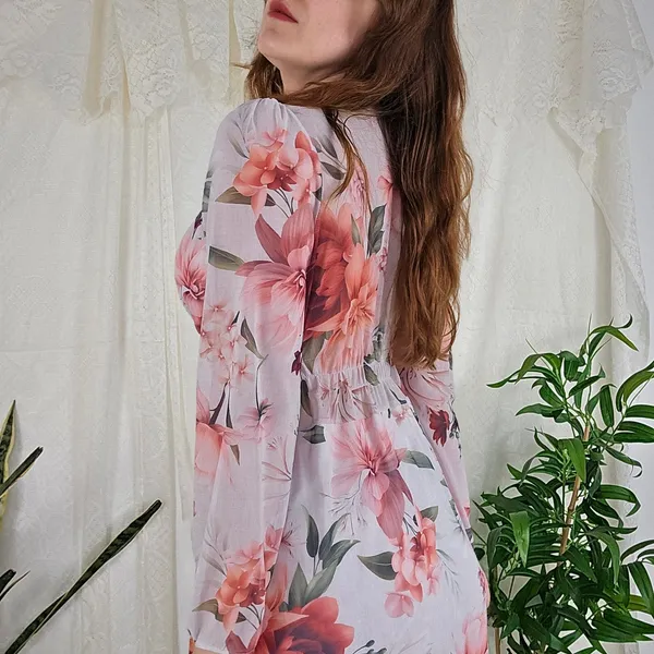 Vestido tule floral