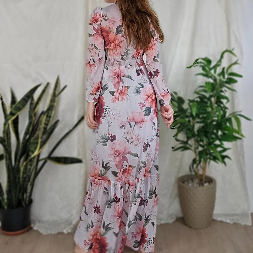 Vestido tule floral