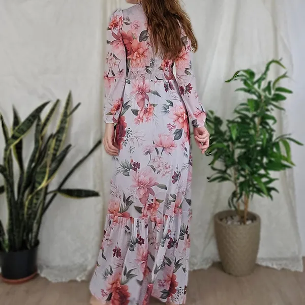 Vestido tule floral