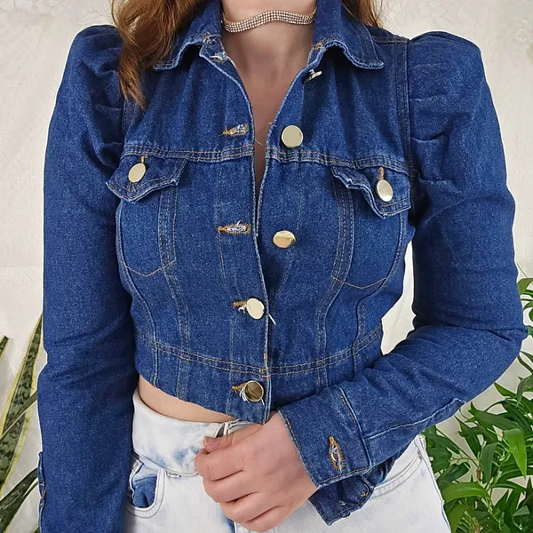 Jaqueta jeans cropped