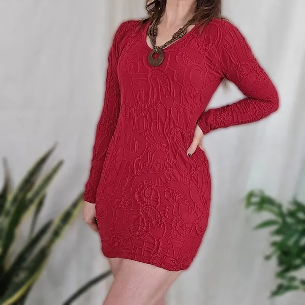 Vestido vermelho malha
