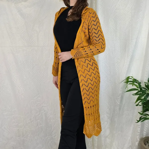 Maxi Cardigan mostarda
