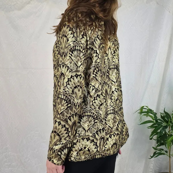 jaqueta bomber vintage paetês