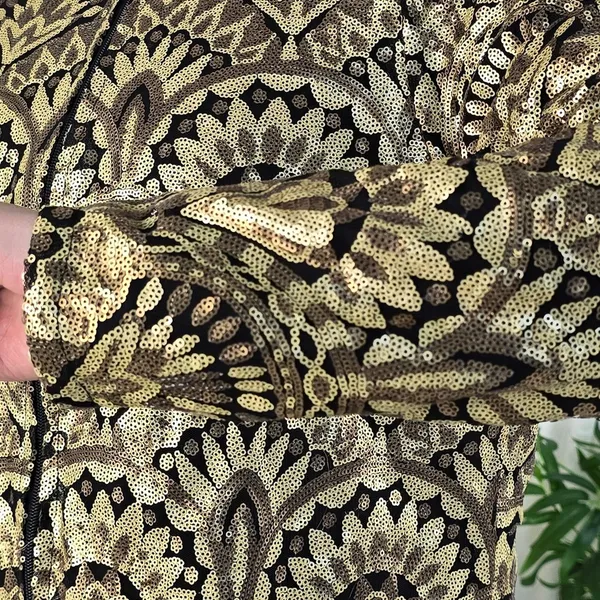 jaqueta bomber vintage paetês